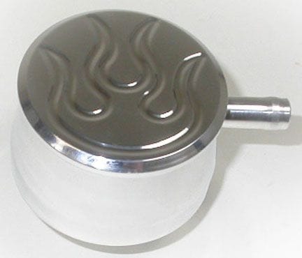 RPC Fits Valve Covers with 1.25" Holes When Using Grommet Racing Power Company Aluminium PCV Push-In Breather with 1" Neck, Chrome Finish, Flamed Style RPCR600 SR