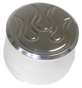 RPC Fits Valve Covers with 1.25" Holes When Using Grommet Racing Power Company Aluminium Push-In Breather with 1" Neck, Polished Finish, Flame Style RPCR6001X SR