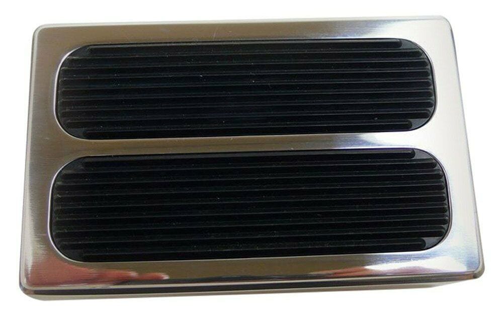 RPC For Manual Transmission Racing Power Company Polished Aluminium Brake Pedal with Rubber Inserts, Rectangular Design RPCR8501P SR