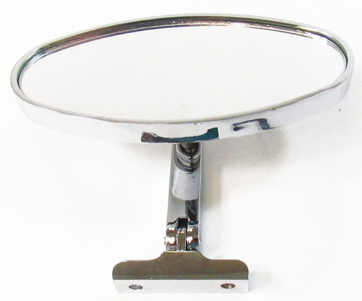 RPC Screw-on Style 1-3/8" Center Mounted Items Racing Power Company Chrome Steel Oval Interior Mirror 5" Dia RPCR6616 SR