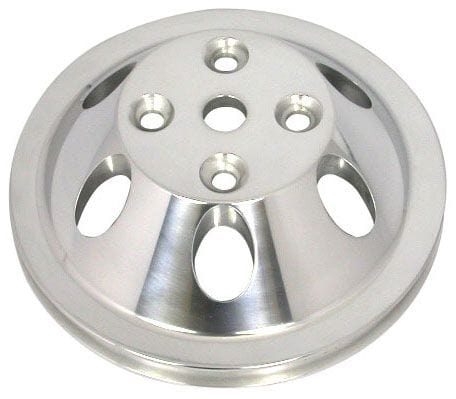 RPC Single Groove, fits SB Chev with Long Water Pump Racing Power Company Polished Aluminium Water Pump Pulley RPCR9482POL SR