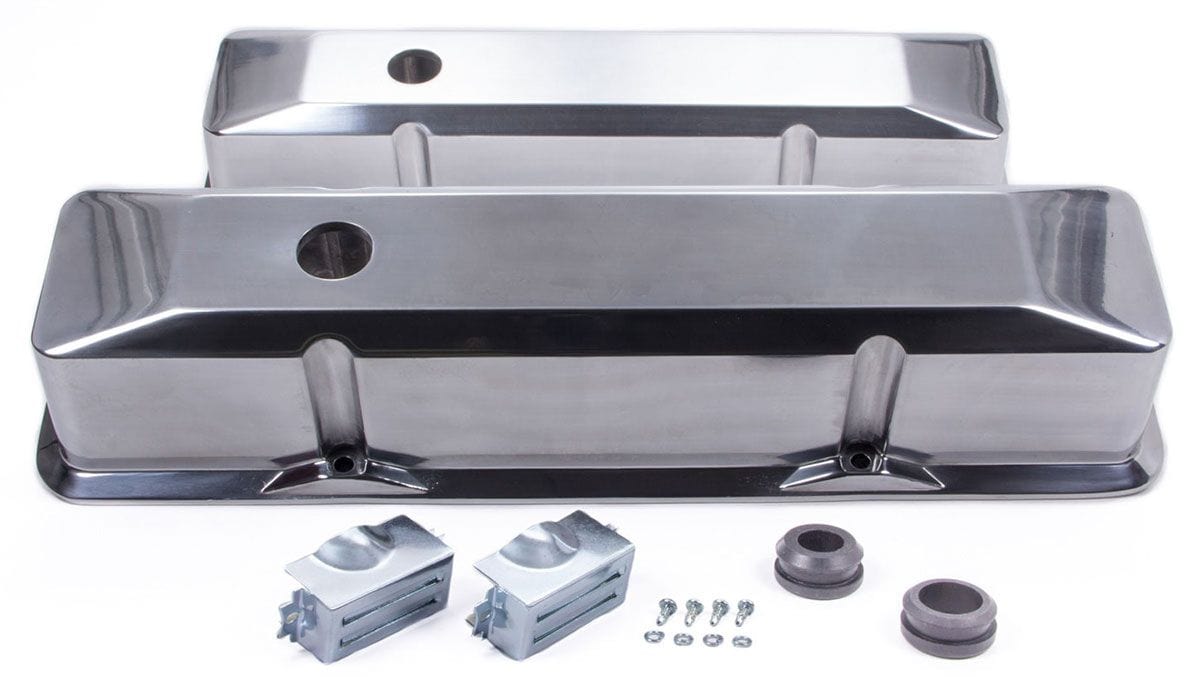 RPC Small Block Chev Racing Power Company Aluminium Recessed Valve Covers Tall Profile (Polished) RPCR6152 SR