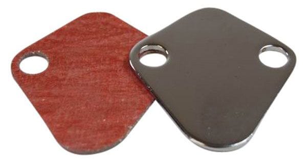 RPC Suit BB Chev, SB Ford Windsor, Chrysler & Holden 6cyl Racing Power Company Chrome Steel Fuel Pump Block Off Plate with Gasket RPCR2058 SR