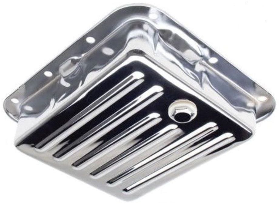 RPC Suit Ford C4 STD Depth (Case Fill) Racing Power Company Chrome Steel Transmission Pan RPCR9531 SR