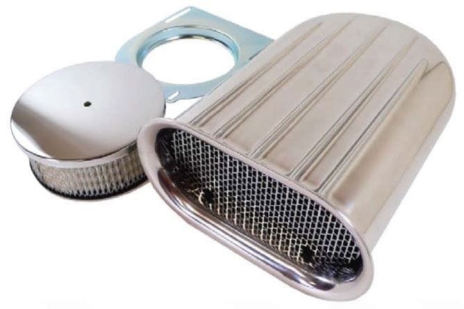 RPC Suit Single Carburettor Racing Power Company 5 Finned Small Aluminium Scoop (Polished) RPCR5246 SR