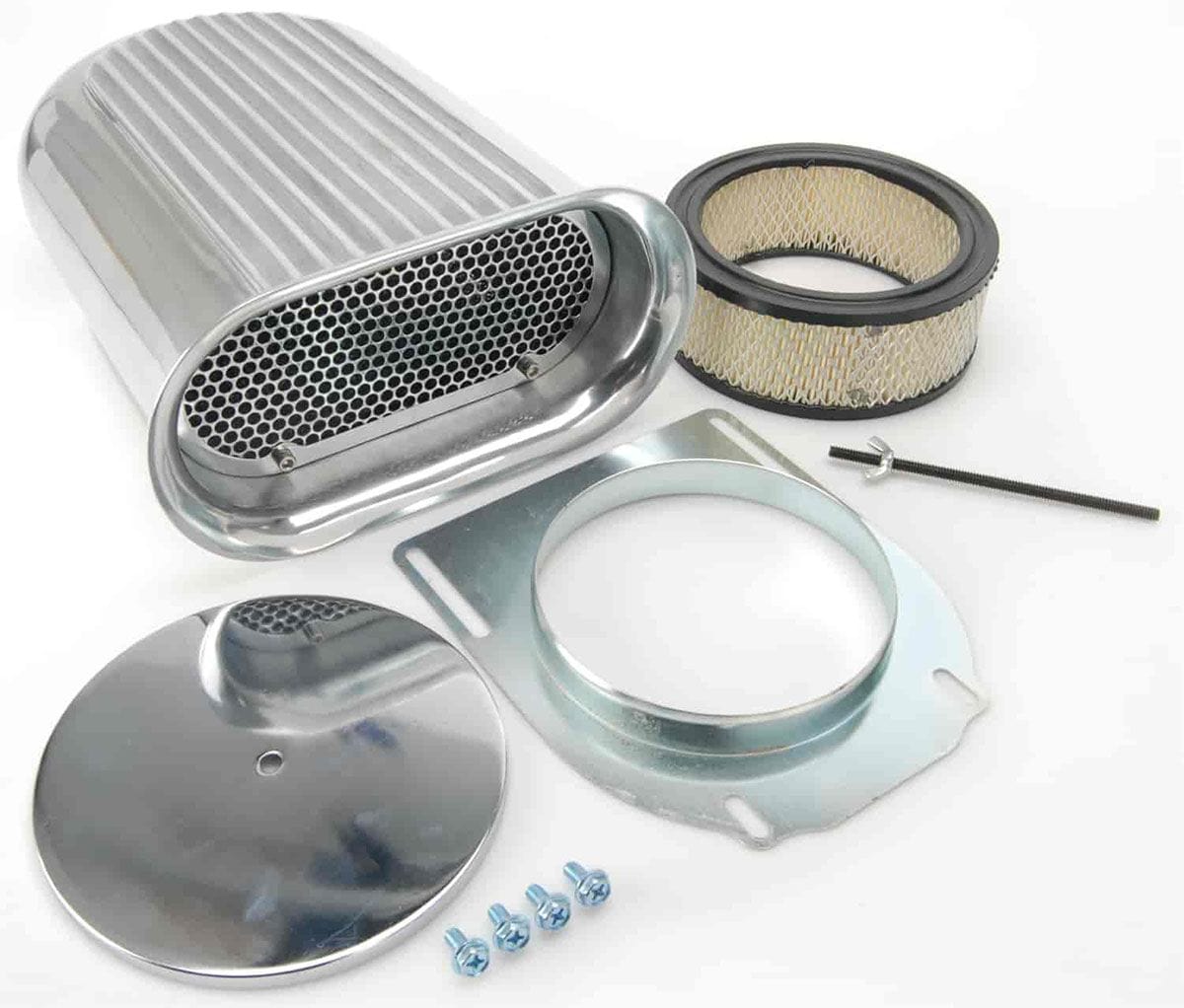 RPC Suit Single Carburettor Racing Power Company Full Finned Small Aluminium Scoop (Polished) RPCR5247 SR