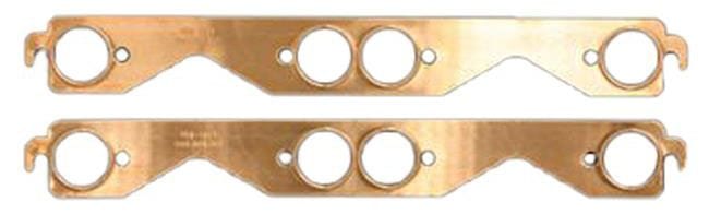SCE Suit S/B Chev with Stock Rounded Ports SCE Gaskets Pro Copper Embossed Exhaust Gasket - 1.375" x 1.375" SCE-4011 SR