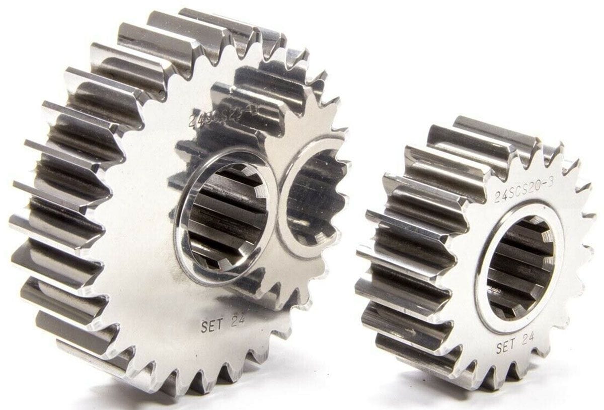 SCS Gear Set No. 18 (19/24 Teeth, 1.263 Spur Ratio) SCS Gearbox 10-Spline Sportsman Series Quick Change Gear Set SCS-SP18 SR