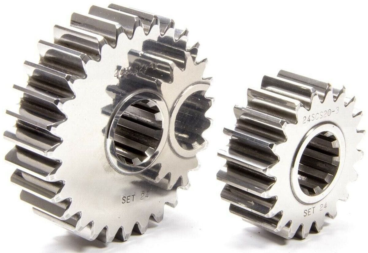 SCS Gear Set No. 34 (19/26 Teeth, 1.368 Spur Ratio) SCS Gearbox 10-Spline Sportsman Series Quick Change Gear Set SCS-SP34 SR