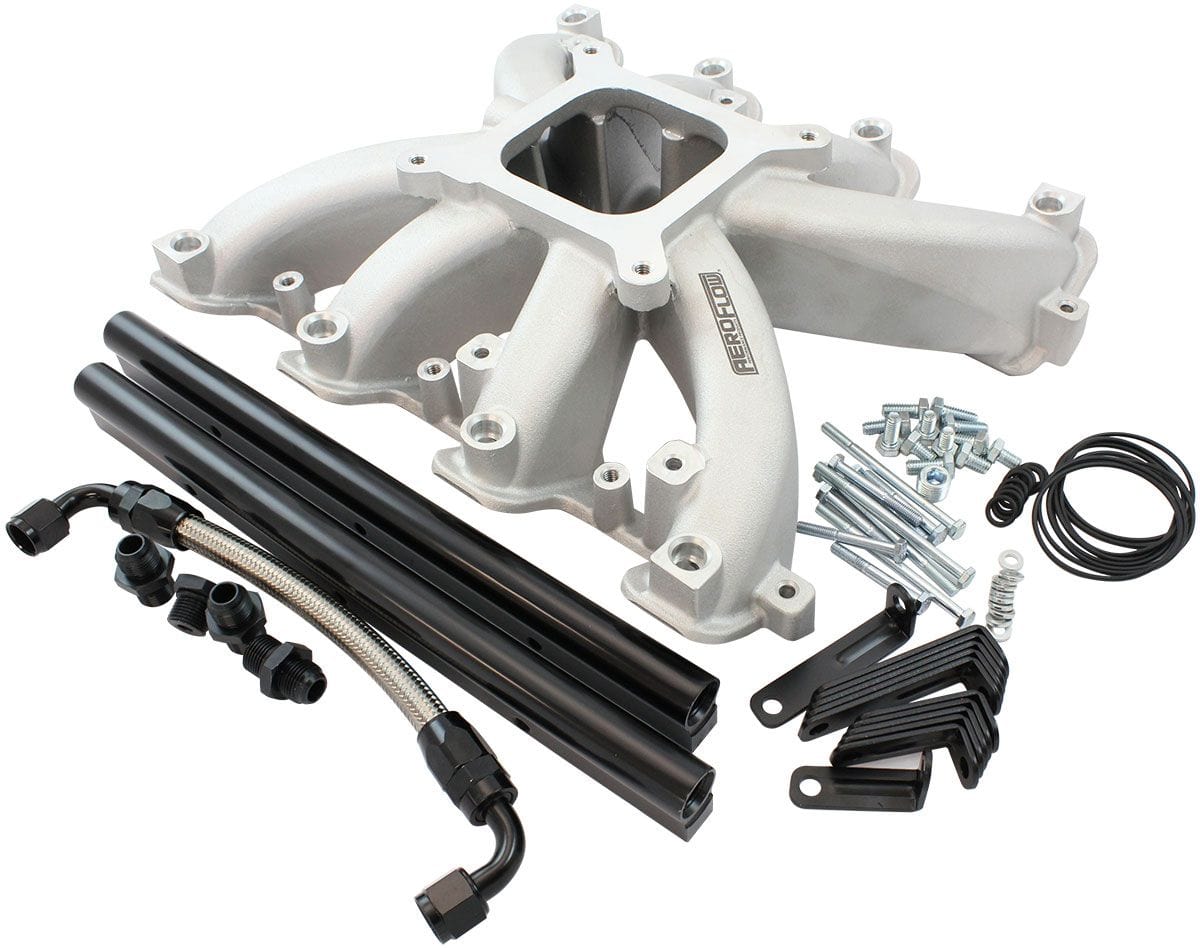 Stealth Ride GM LS Cathedral Port Carburettor Street Single Plane EFI Intake Manifold, Natural Cast Finish GM LS Cathedral Port Carburettor Street Single Plane EFI Intake Manifo SR