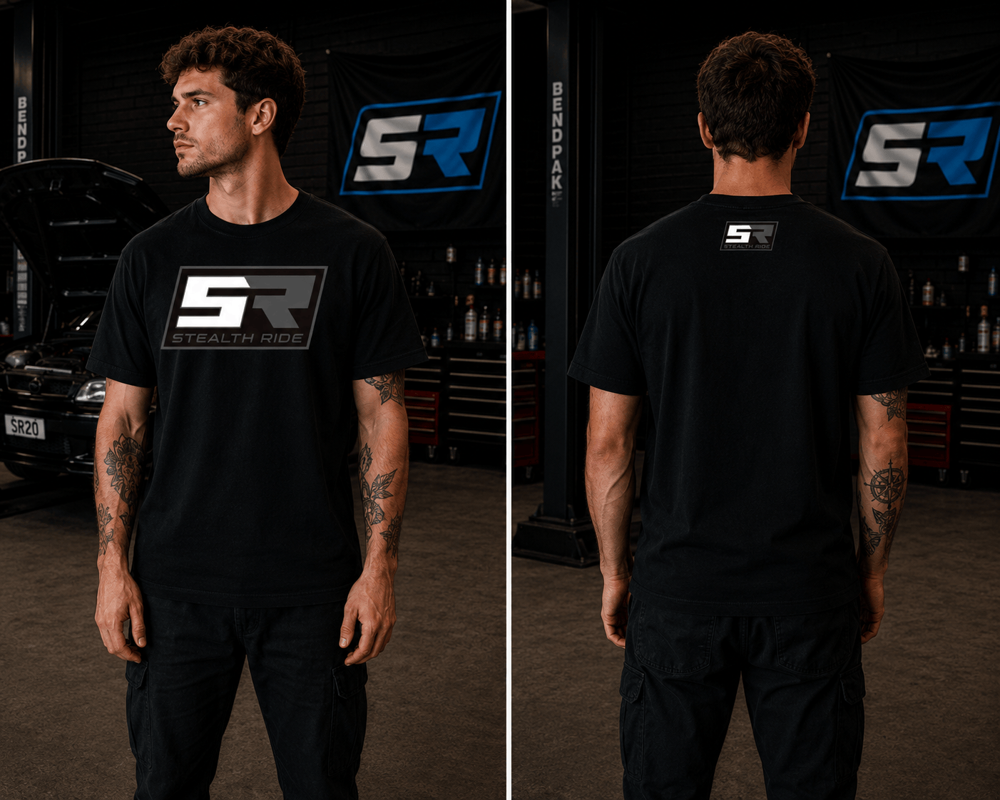Stealth Ride Merchandise Stealth Ride - CLASSIC GREY LOGO T SHIRT SR