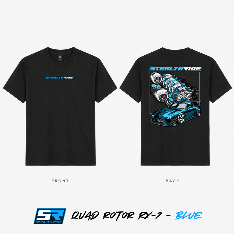 Stealth Ride Merchandise Stealth Ride - RX7 BLUE T SHIRT SR