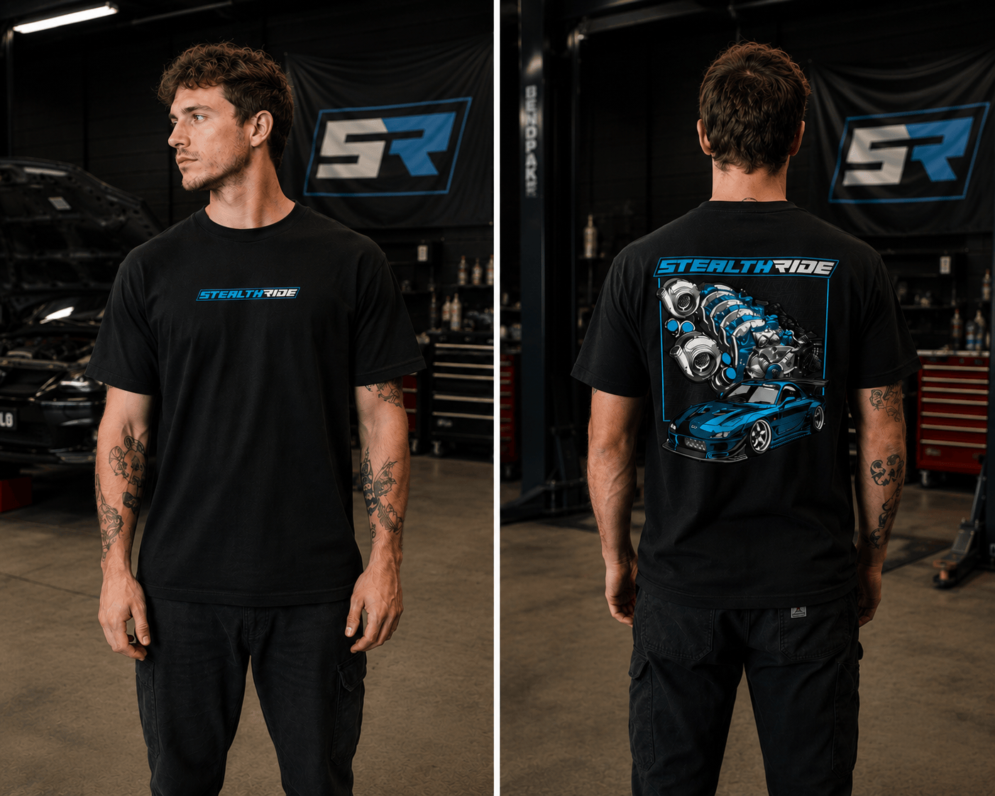 Stealth Ride Merchandise Stealth Ride - RX7 BLUE T SHIRT SR