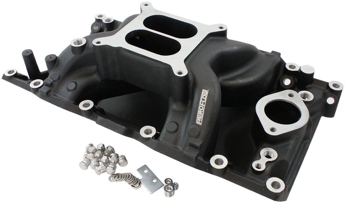 Stealth Ride Small Block Chrysler Air Gap Dual Plane Intake Manifold, Black Finish Small Block Chrysler Air Gap Dual Plane Intake Manifold, Black Finish SR
