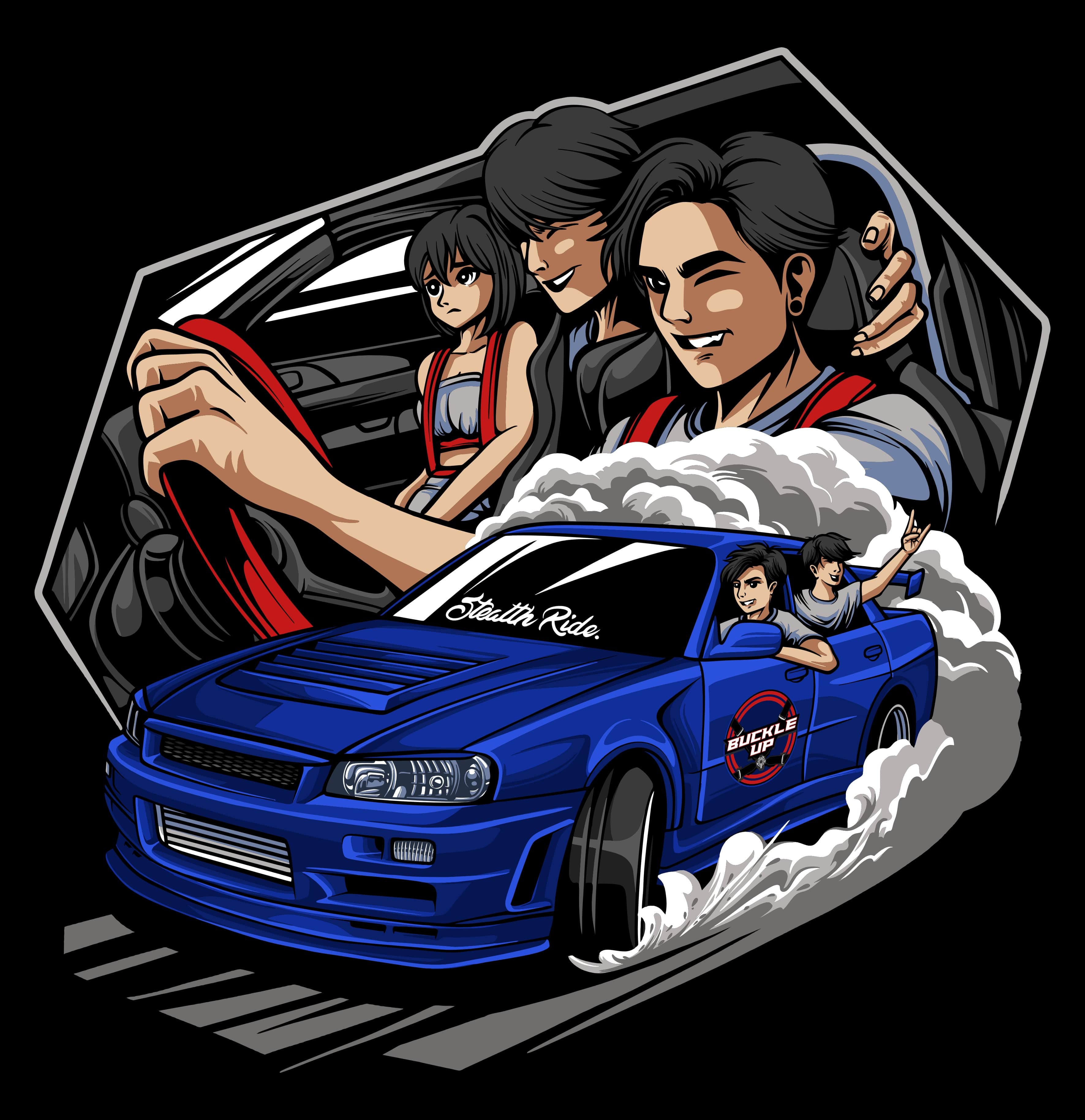 Stealth Ride STEALTH RIDE BUCKLE UP T-SHIRT - SUPPORT SR