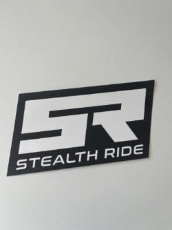 Stealth Ride Stickers Black SR Square Logo Sticker - Large SR