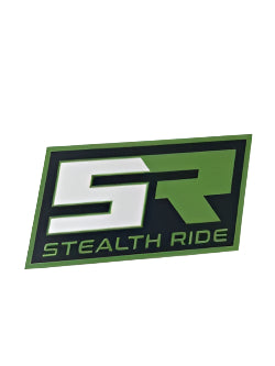 Stealth Ride Stickers Green SR Square Logo Sticker - Large SR