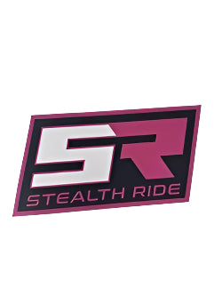 Stealth Ride Stickers Pink SR Square Logo Sticker - Large SR