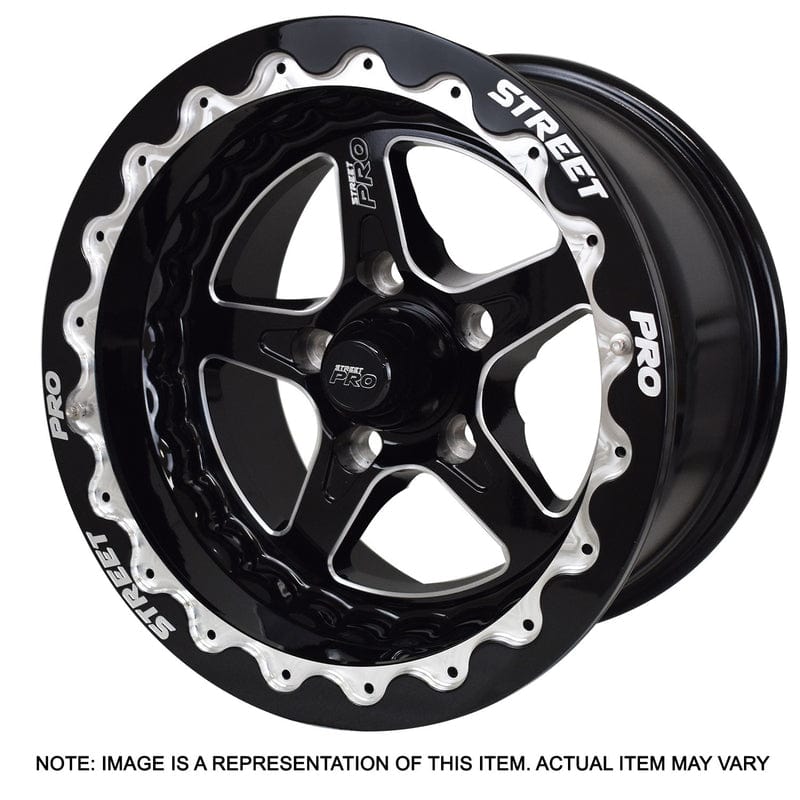Street Pro Wheels Street Pro ll Convo Pro Wheel Black Bead Lock Style 15x8.5' For Ford Bolt Circle 5x 4.50', (6) 5.0' Back Space Street Pro ll Convo Pro Wheel Black Bead Lock Style 15x8.5' For Ford Bolt Circle 5x 4.50', (6) 5.0' Back Space SR