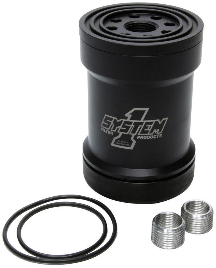 SYSTEMONE System 1 Long Billet Oil Filter 75 Micron, Universal Thread 3-3/4 x 5-3/4 SY209-571B SR