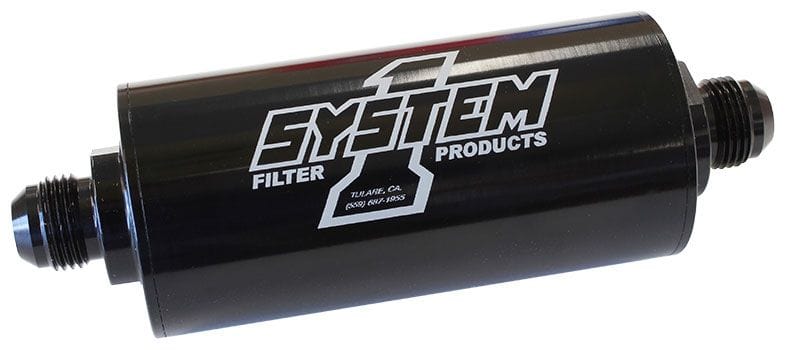 SYSTEMONE System 1 Medium Inline Billet Fuel Filter -6 End, 6" Long, 2" Dia., 35 Micron SY201-20340 SR