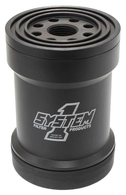 SYSTEMONE System 1 Short HP6 Billet Oil Filter 75 Micron 1-1/2-12" 5-1/4 Long, Viton SY210-005-7-1 SR