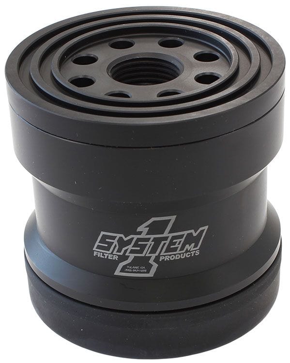 SYSTEMONE System 1 Spin On Billet Oil Filter - Black Anodized SY209-314B SR