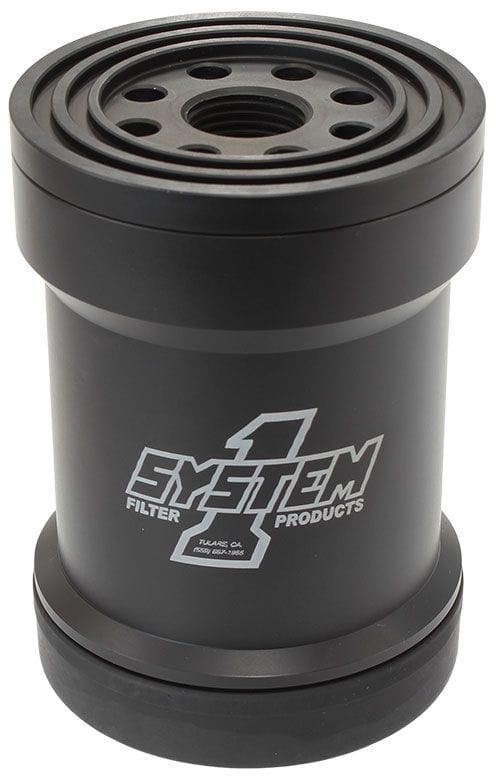 SYSTEMONE System 1 Spin On Billet Oil Filter - Black Anodized SY209-514B SR