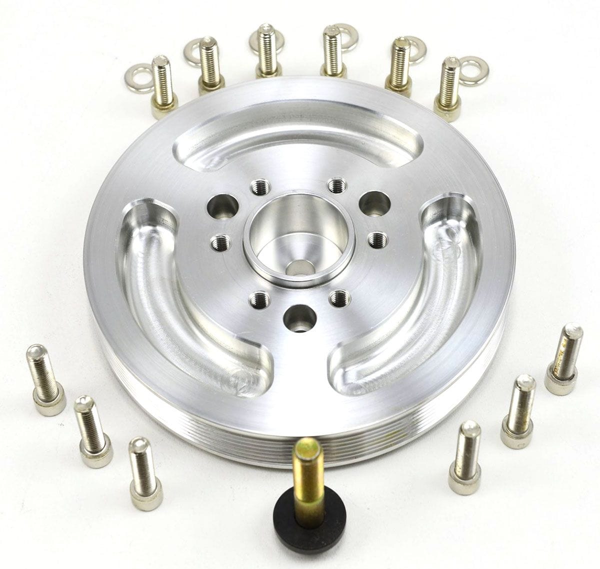 TBS Suit BB Chev, 1V, Polished The Blower Shop Accessory V-Pulley B4210 SR
