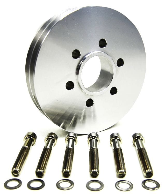 TBS Suit BB Chev With 6-Bolt Hub, 2V, Polished The Blower Shop Accessory V-Pulley B4222 SR