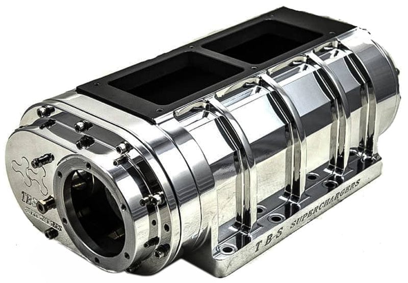 The Blower Shop With 3-Lobe Billet High-Helix Rotors, Polished The Blower Shop Billet 8-71 Blower B2222 SR