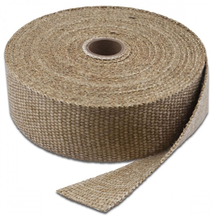 THERMOTEC 1" Wide. 50ft. Roll Thermo Tec Exhaust Insulating Wrap - Natural TT11001 SR