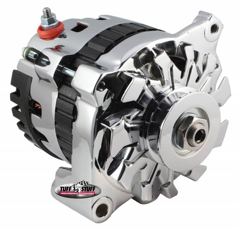 TUFFSTUFF 1-Wire or OEM Hookup, Side Terminal Tuffstuff 120amp GM 1-Wire Alternator, Chrome TUF7937AST SR
