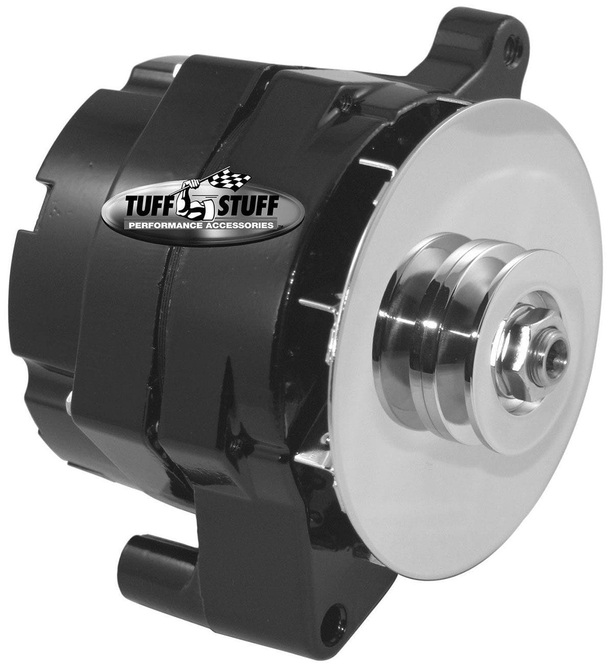 TUFFSTUFF 100 AMP, 1 Wire, Internal Regulator, Single V Groove Pulley Tuffstuff Black Ford Alternator TUF7078NF SR