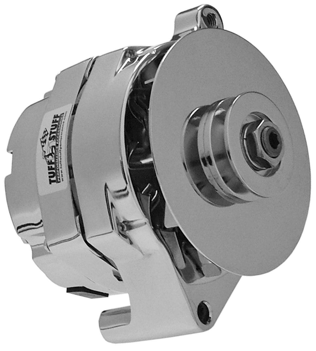 TUFFSTUFF 100 AMP, OEM Wire, External Regulator, Single V Groove Pulley Tuffstuff Chrome Ford Alternator TUF7078NC SR