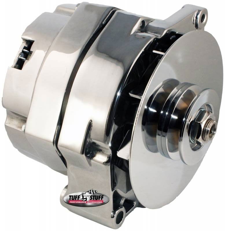 TUFFSTUFF 100 AMP, OEM Wire, External Regulator, Single V Groove Pulley Tuffstuff Chrome GM 10DN Style Alternator TUF7102NC SR