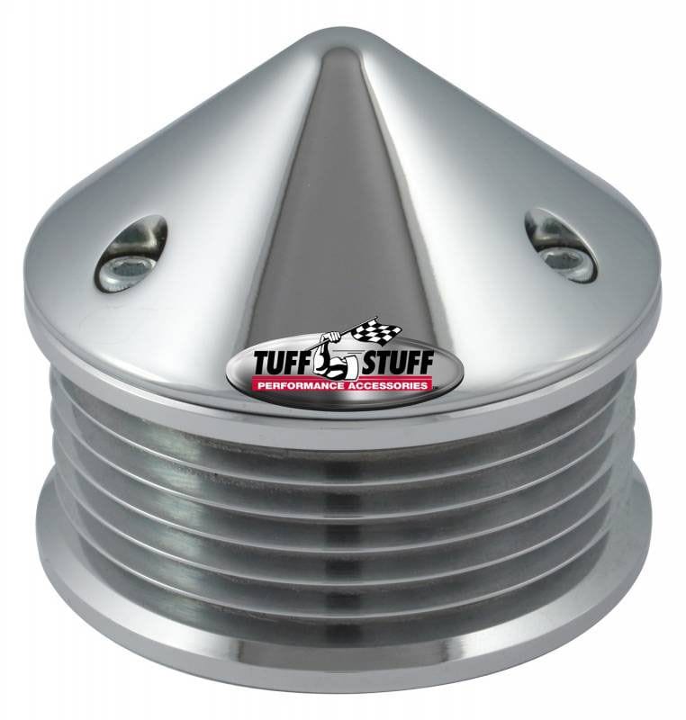 TUFFSTUFF 6-Groove Serpentine Tuffstuff Polished Bullet Nose Alternator Pulley TUF7653B SR