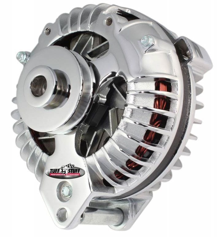 TUFFSTUFF 60 AMP, 1 Wire, Internal Regulator, Single V Groove Pulley Tuffstuff Chrome Chrysler Alternator TUF8509RBSP SR