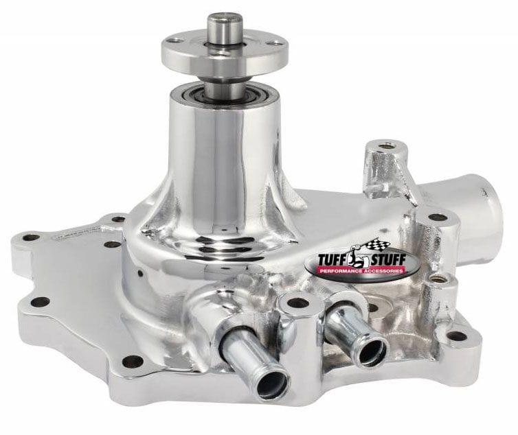 Tuffstuff Suit Ford 289-351W Tuffstuff High Flow Cast Water Pump (Chrome) with Passenger Side Inlet TUF1432B SR