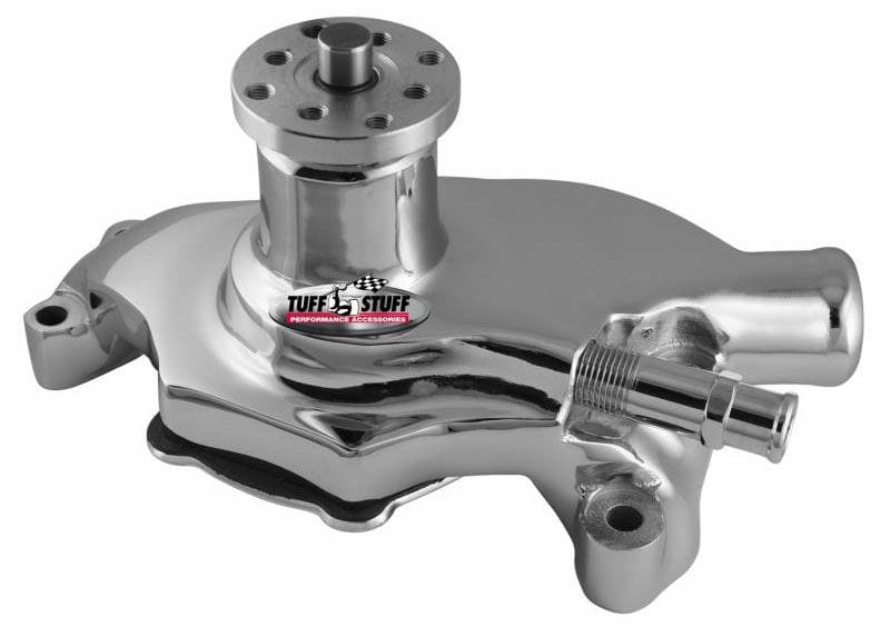 Tuffstuff Suit S/B Chev 262-400 Tuffstuff Cast Short Water Pump, Chrome Finish TUF1354NA SR