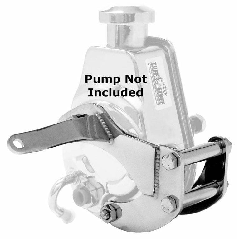 TUFFSTUFF Suit SB Chev With Short Pump, L/H Lower mount Tuffstuff Saginaw Power Steer Pump Bracket - Chrome TUF6504A SR