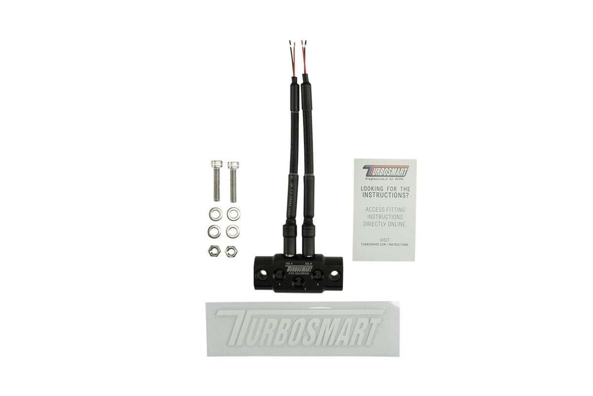 Turbosmart Boost Reference Adapters Turbosmart Compressed Gas Solenoid Manifold Block - Black (TS-0704-1501) SR