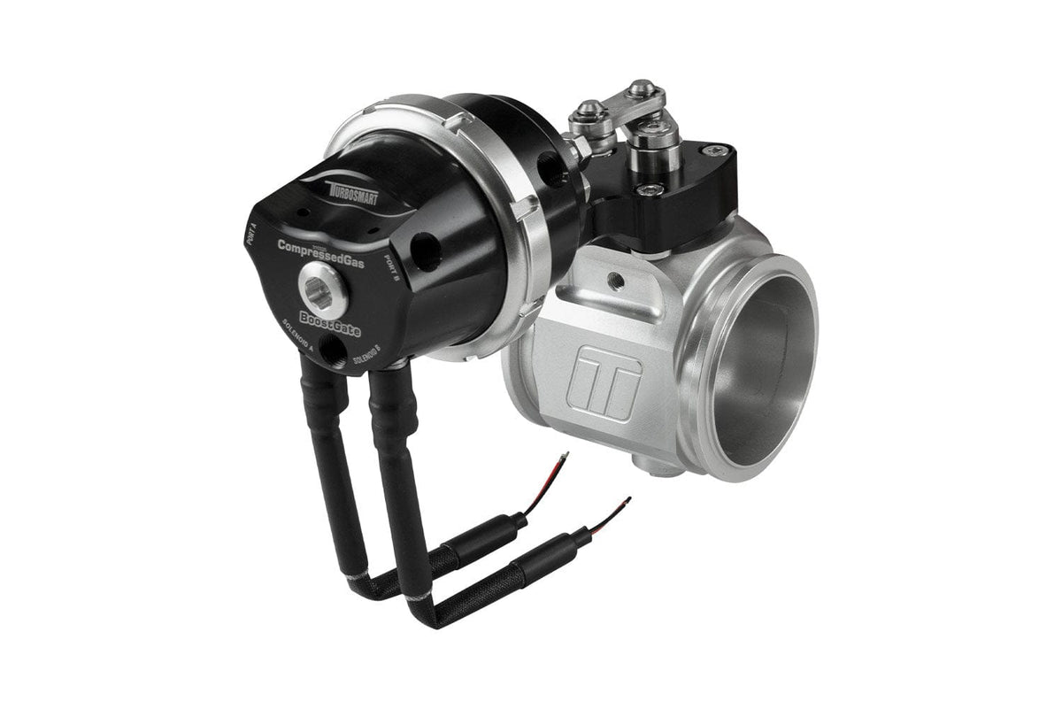 Turbosmart Wastegates & Actuators Turbosmart Compressed Gas BoostGate50 7PSI Black - Inbuilt Solenoids (Control In Cap CO2 Boost Control) (TS-0265-1252) SR