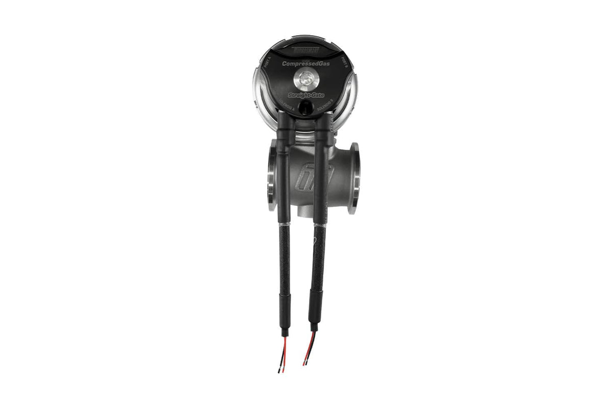 Turbosmart Wastegates & Actuators Turbosmart Compressed Gas (CO2) StraightGate40 - Inbuilt Solenoids - 7PSI Black (Control In Cap CO2 Boost Control) (TS-0563-1252) SR