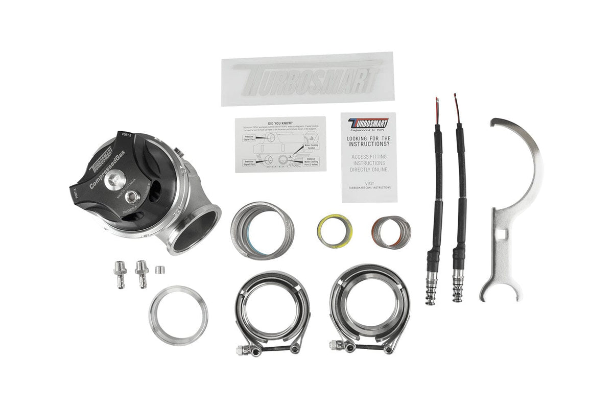 Turbosmart Wastegates & Actuators Turbosmart GenV WG45 HyperGate45 Compressed Gas (Solenoid) 7PSI Black (TS-0553-1252) SR
