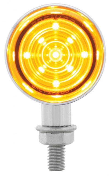 UPI UPI Reproductions Mini 9 LED Bullet Amber Turn Signal, Chrome 1.5" x 2-7/8" UP36859 SR