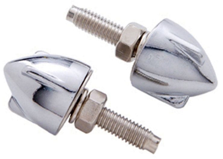 UPI Wing Style (4 Pack) UPI Reproductions Chrome Bullet License Plate Fastener UP10887 SR