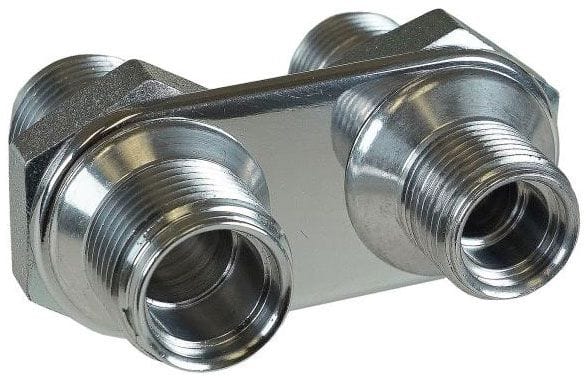 VINTAGEAIR -8 & -10 Male O-Ring Vintage Air Vintage Air A/C &:; Heater 2-Way Polished Bulkhead VA382800-MBA SR