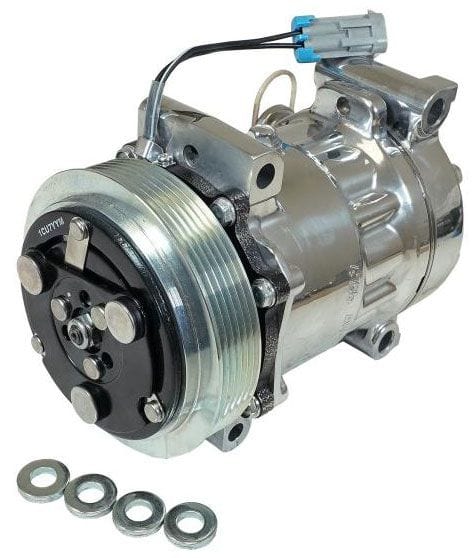 VINTAGEAIR Vintage Air 6-Groove A/C Compressor Serpentine Pulley, Polished VA046441-MTQ SR