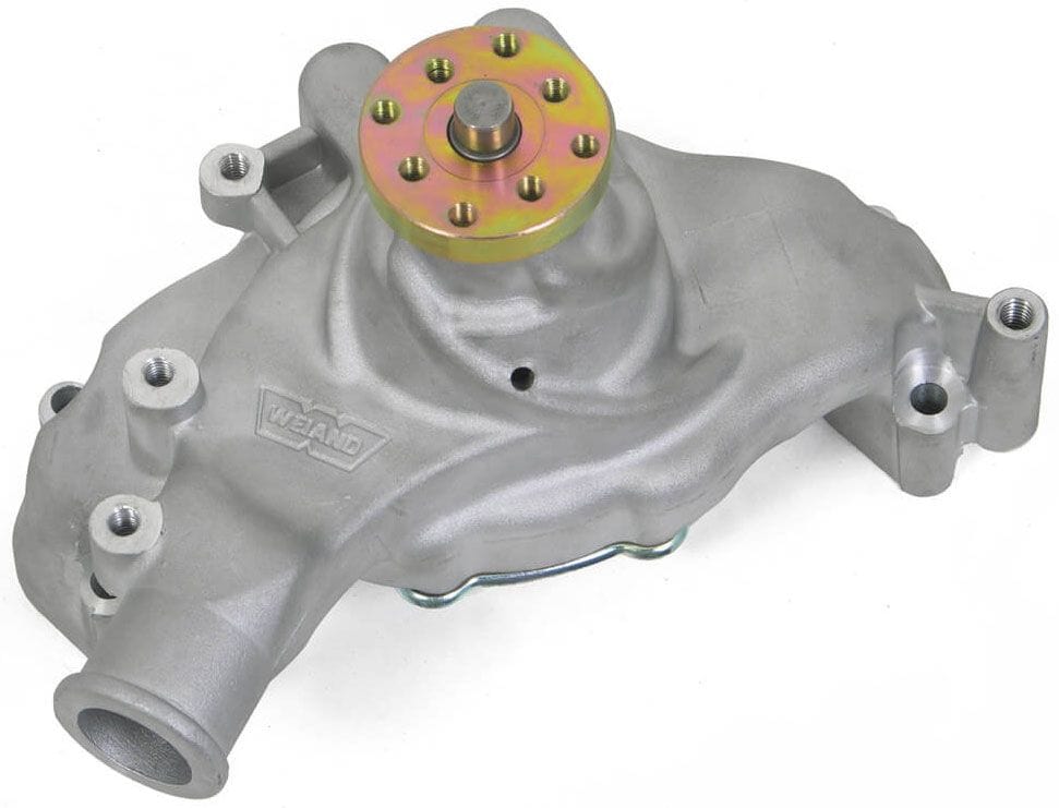 WEIAND With "Twisted Snout" design, Long, Satin Finish Weiand Weiand BB Chev Action +Plus Water Pump WM9242 SR